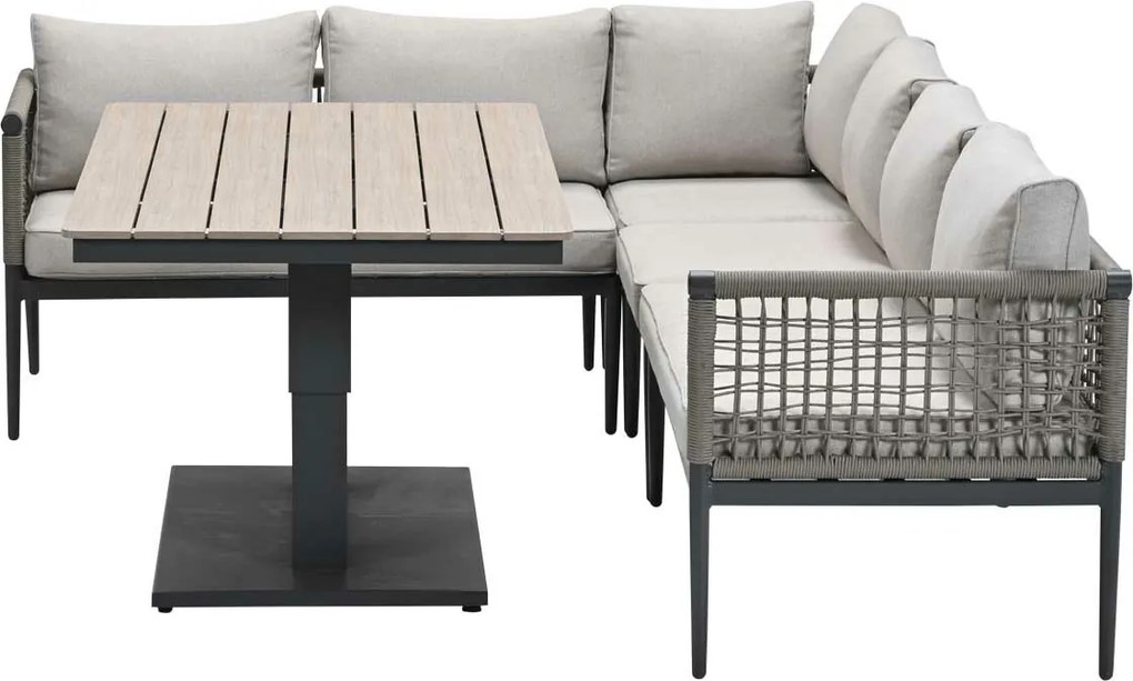 Garden Impressions Burela - Brugge lounge dining set 5-delig links - taupe