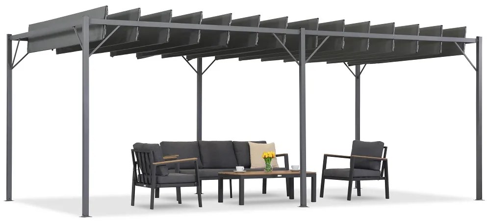 Antraciet Malaga 3x6m Tuinpunt terraspergola