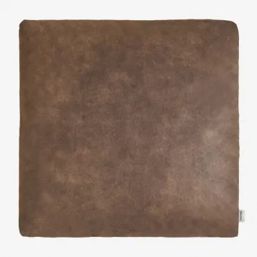 Vierkant Kussen 50x50 Cm Bekleed Bruna Bruin Koffie Suède - Sklum