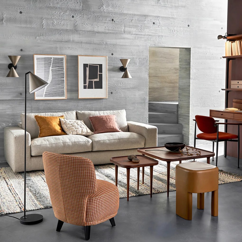 Salontafel in massief notenhout, klein model Magosia