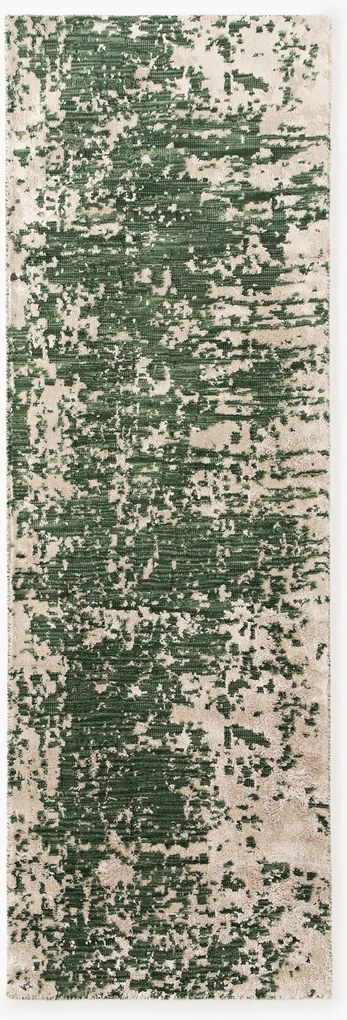 Handgeweven wollen loper Cynthia met abstract patroon