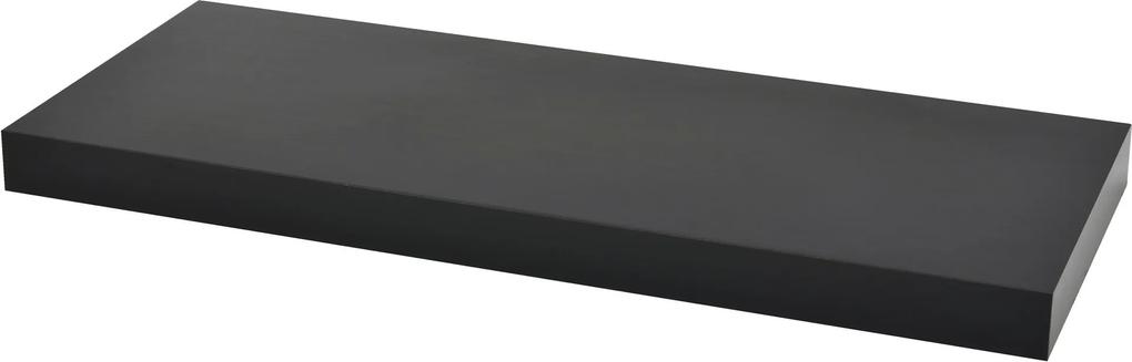 Duraline | Wandplank XL4 hoogglans lengte 23.5 cm x breedte 60 cm x hoogte 3.8 cm zwart wandplanken & -haken mdf opbergen | NADUVI outlet