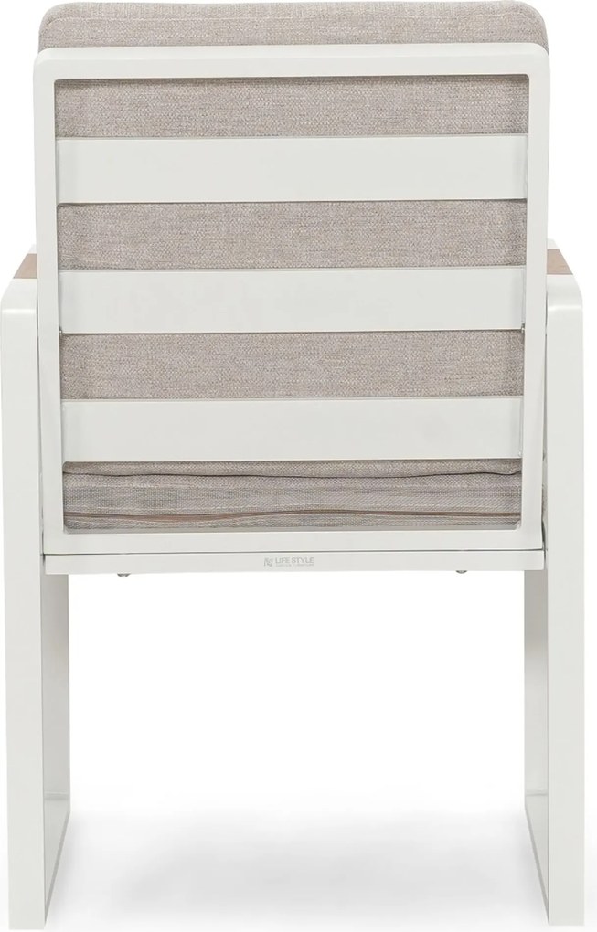 Tuinset 4 personen 200 cm Aluminium Wit Lifestyle Garden Furniture Alessio/Los