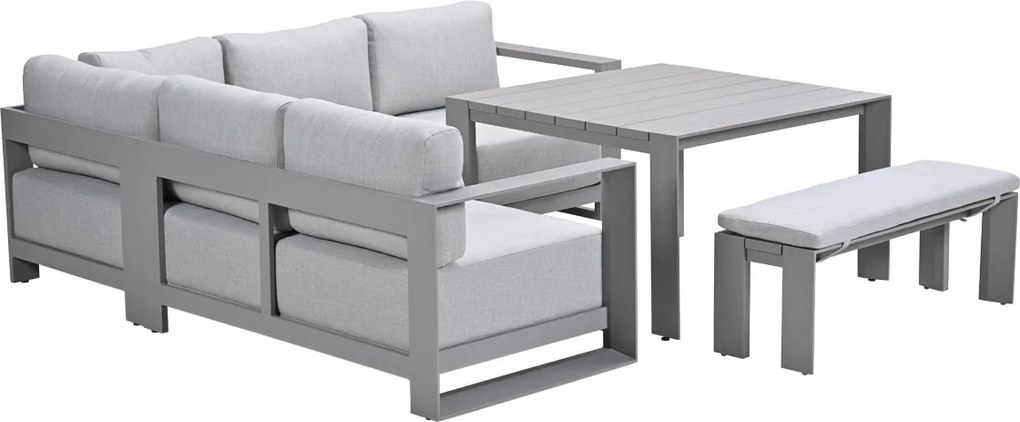 Garden Impressions Malakka lounge dining set 5-delig - taupe - valley sand