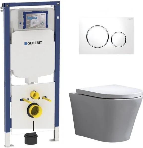 Geberit UP720 Toiletset - Inbouw WC Hangtoilet Wandcloset Rimfree - Saturna Sigma-20 Wit
