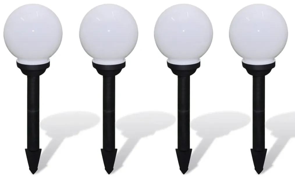 vidaXL Tuinpadlampen 4 st met grondpin LED 15 cm