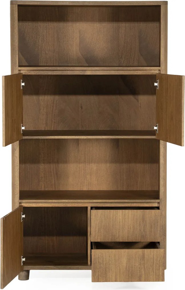 Houten Kast Met Vakken En Deuren - 100x40x180cm.