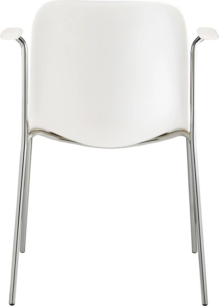 Howe SixE stapelbare stoel met armleuning wit