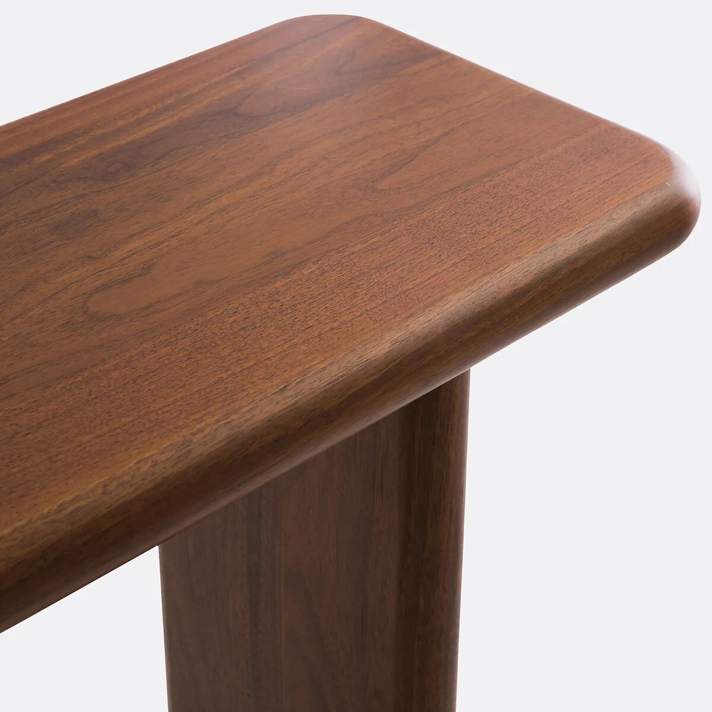 Wandtafel in fineer notenhout, Curva