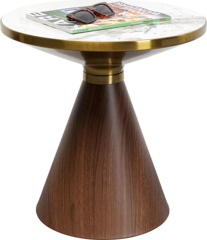 Kare Design Cono Ronde Bijzettafel Marmer - 50 X 50cm.
