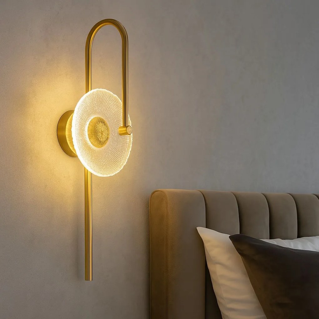 WANDLAMP LED LHJ072-W BRUSH GOLD