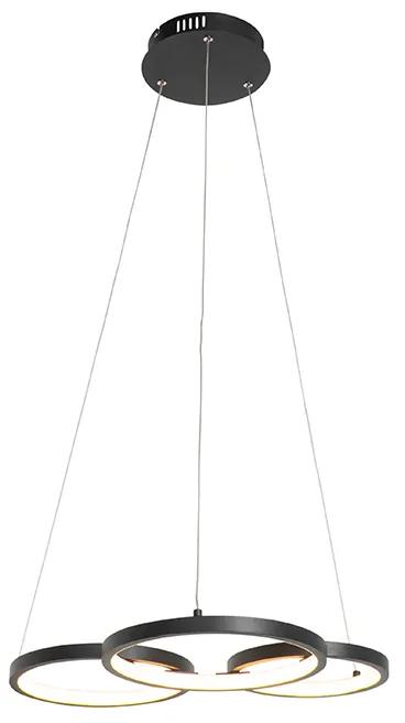 Hanglamp zwart incl. LED 3-staps dimbaar 3-lichts - Rondas Modern Binnenverlichting Lamp