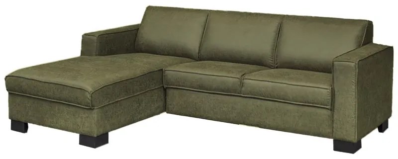 Loungebank - Shuffle - links - leer Dalton groen 14