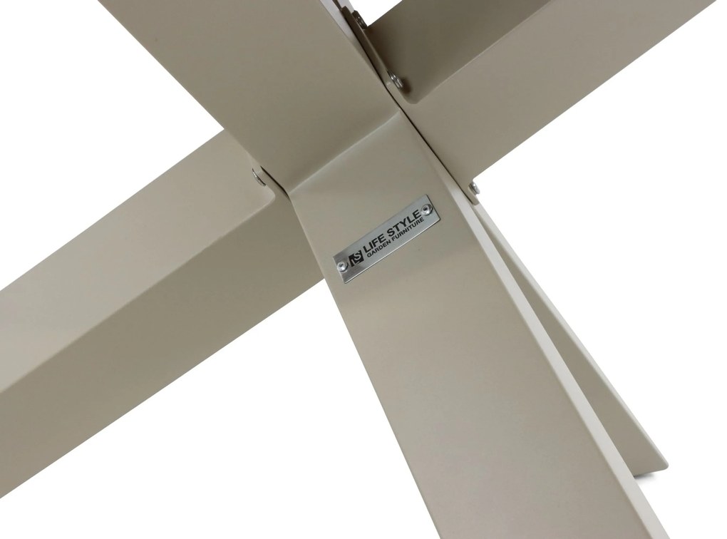 Tuinset 4 personen 120 cm Aluminium/rope Taupe Coco Antoni/Rockville