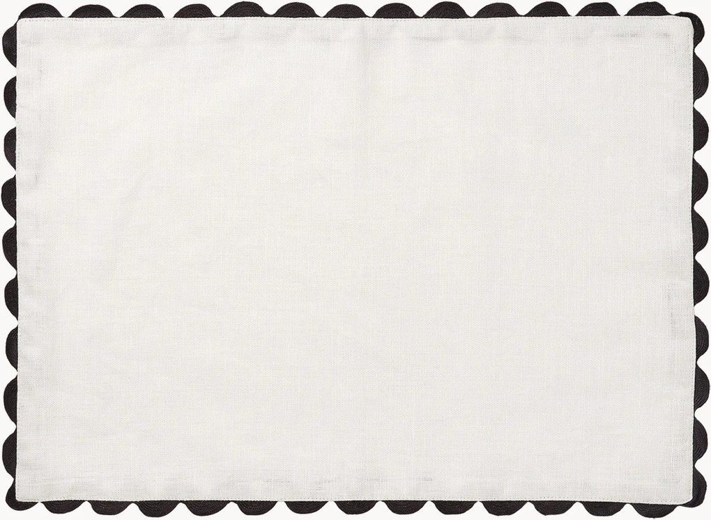 Handgemaakt placemat Willow van linnen