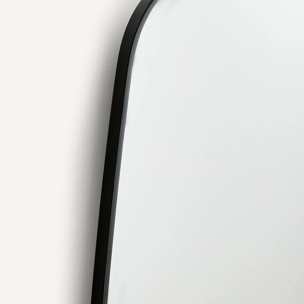 Grijze spiegel en gun metal H74,5 cm, Dialect
