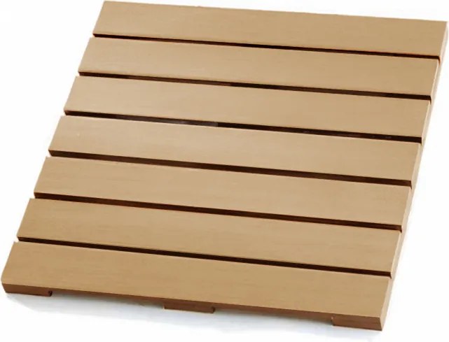 Terrastegel composiet 50 x 50 cm teak FSC (24 mm) massief