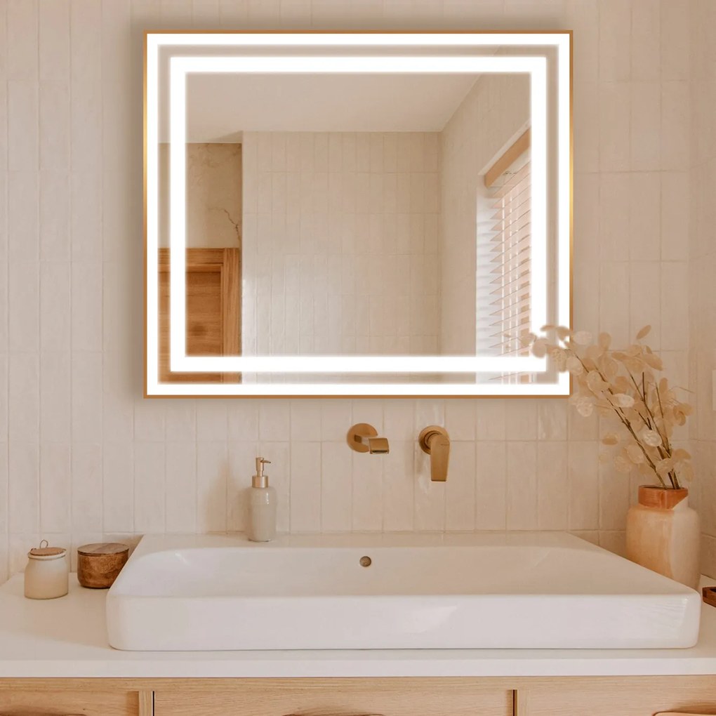 LED-spiegel in lijst voor de badkamer M3