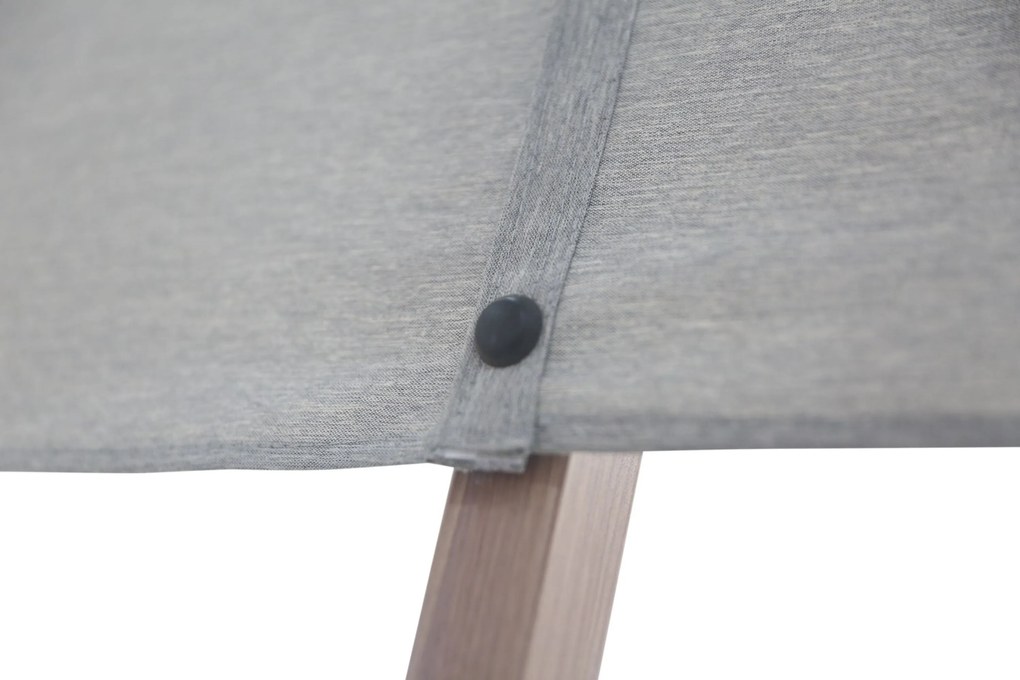 Zweefparasol 3x3m S2 Excellent (excl. voet) Grijs-antraciet Camello Luna