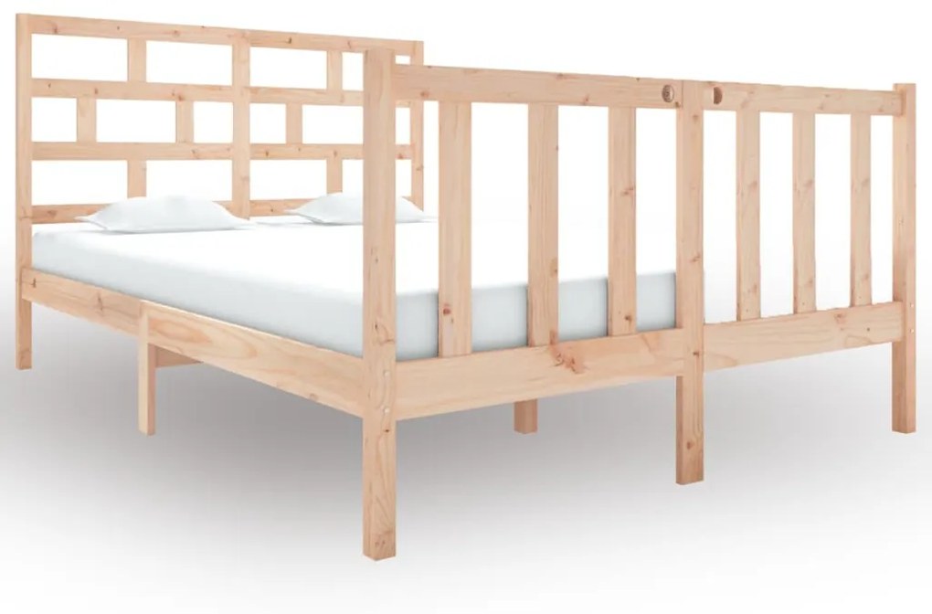 vidaXL Bedframe massief grenenhout 120x190 cm 4FT Small Double