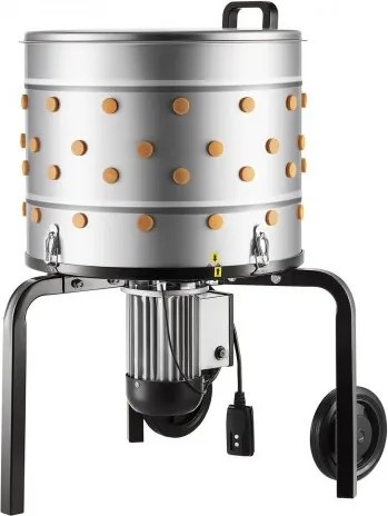 VEVOR Pluimveeplukmachine, 500 mm trommel, 900 W, 230 tpm, elektrische plukmachine met 98 zachte vingers en transportwielen, natte plukmachine voor het gelijktijdig verwerken van 2 kuikens.