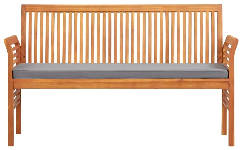 vidaXL Tuinbank 3-zits met kussen 150 cm massief acaciahout