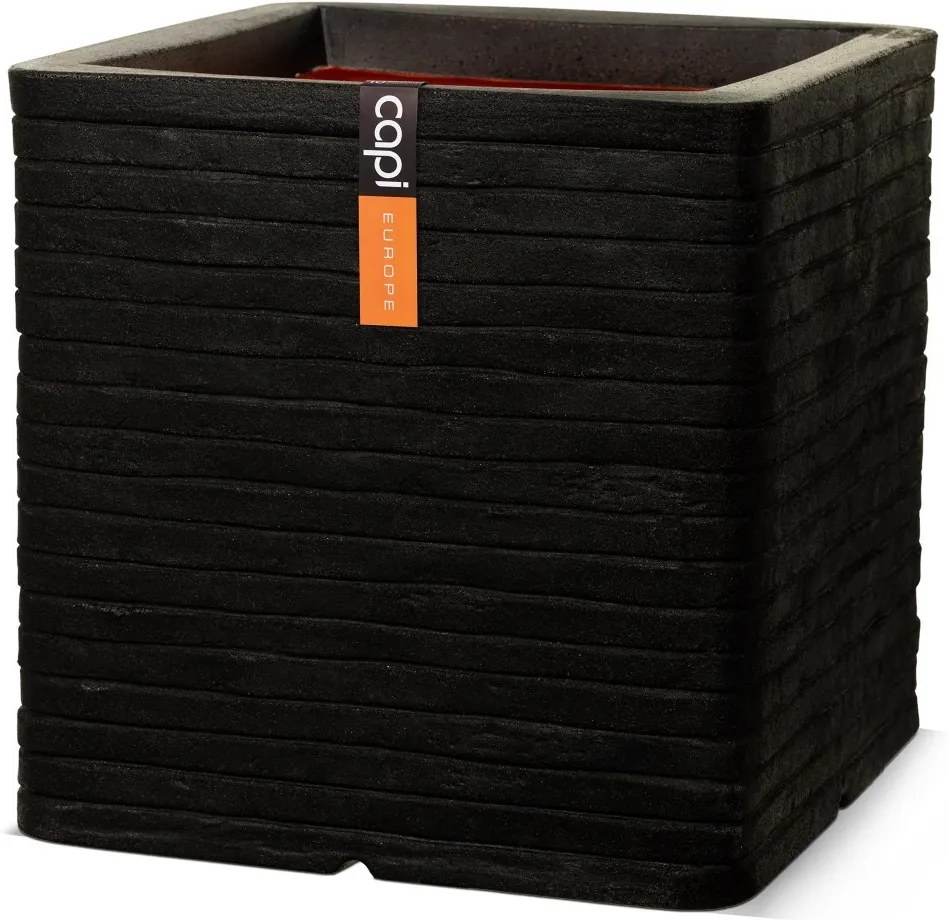 Pot vierkant row NL 40x40x4 - zwart