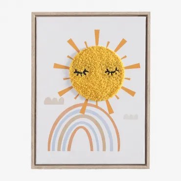 Decoratief Schilderij 30x40 Cm Met Textieltextuur Jamie Kids Veelkleurig Soft - Sklum
