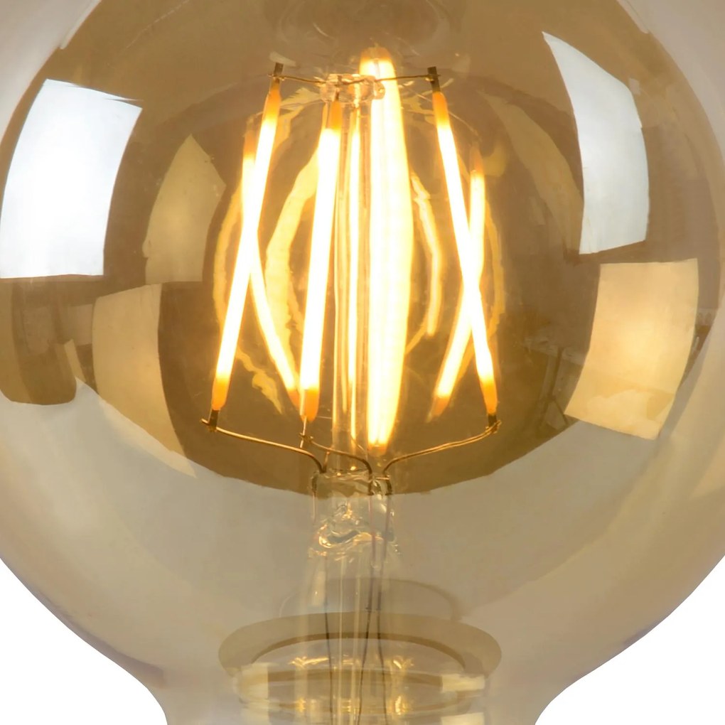 Lucide Bulb dimbare LED lamp 2700K E27 5W 9.5cm amber