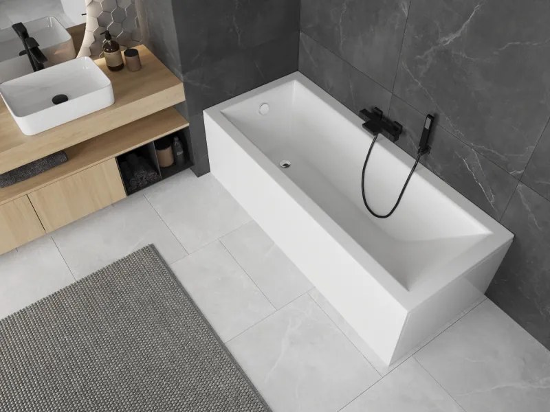 Mexen Cubik rechthoekig bad 170 x 70 cm met ombouw, wit - 55031707000X
