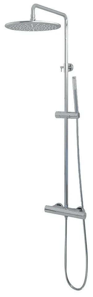 Brauer Chrome Edition opbouw regendoucheset met staafhanddouche en hoofddouche 30cm chroom