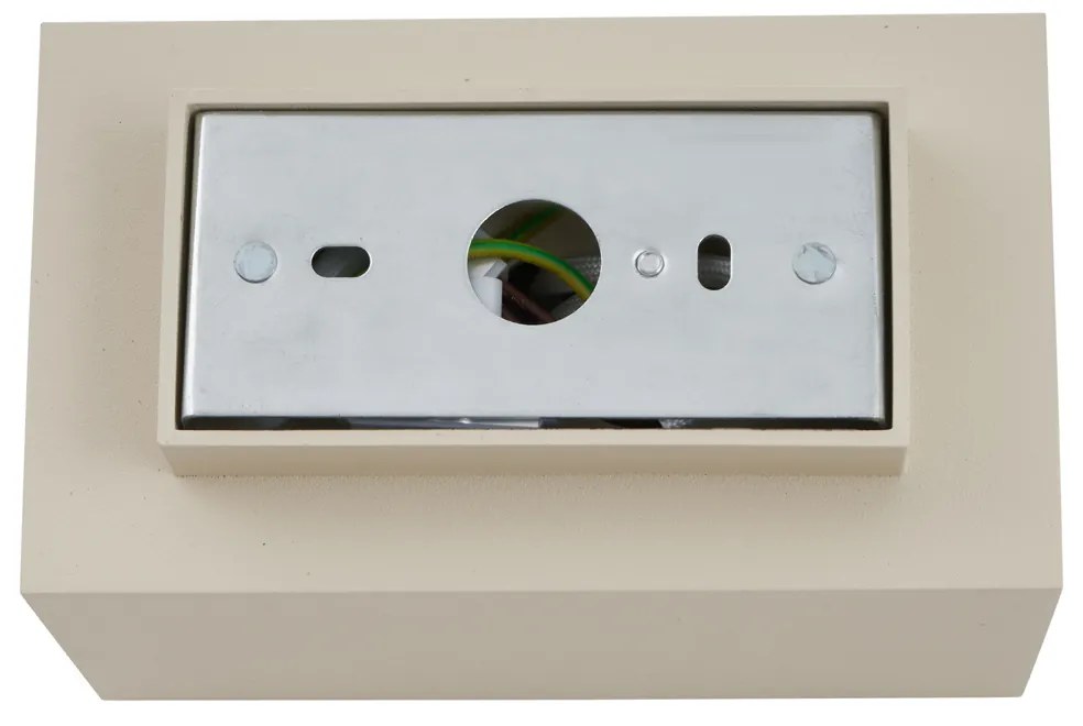 Moderne wandlamp beige GU10 50mm vierkant 2-lichts - Sandy