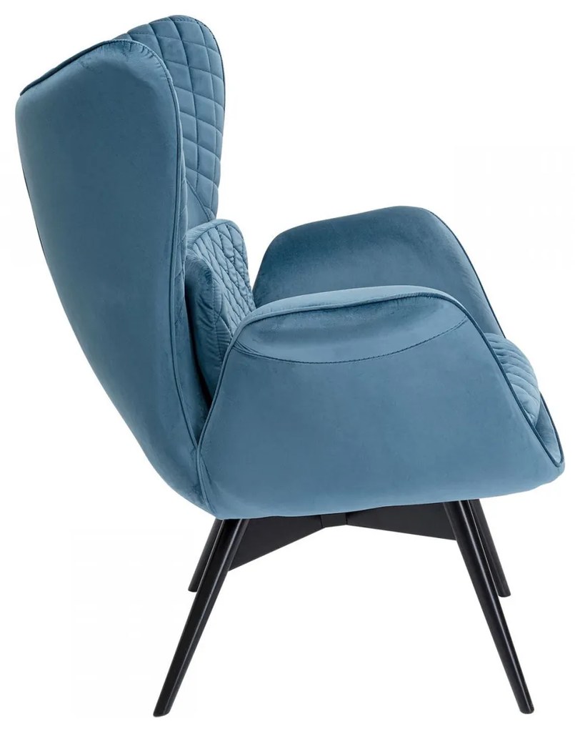 Kare Design Tudor Fluwelen Oor-fauteuil Blauwgroen