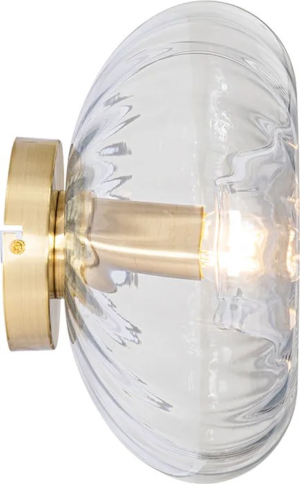 Smart wandlamp goud met glas incl. Wifi P45 - Ayesha