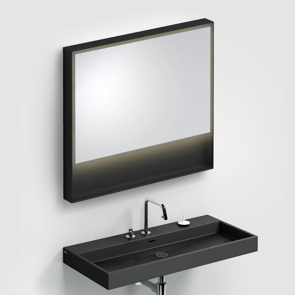 Clou Look at Me spiegel, 90cm, LED-verlichting, IP44, mat zwart