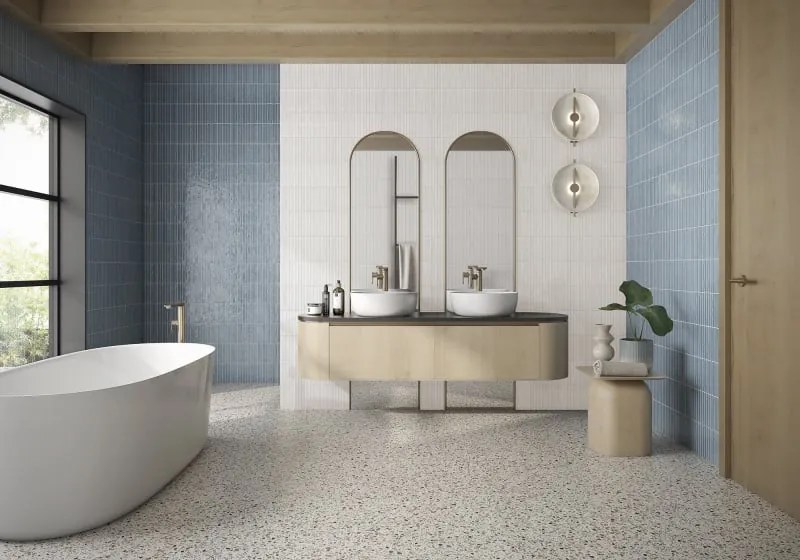 Jabo Pencil Kromo Bone mozaïektegel 35x35cm