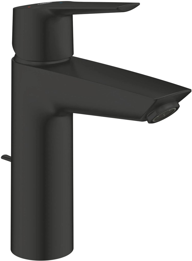 Grohe QuickFix Start M-Size wastafelkraan met koude start en trekwaste mat zwart