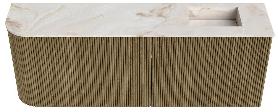 Mondiaz Joya DLux 110cm toiletmeubel ronding links dusk met wastafel faye rechts zonder kraangat frappe