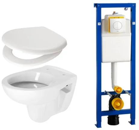 Plieger Compact toiletset toiletset compleet met inbouwreservoir, zitting en bedieningsplaat wit