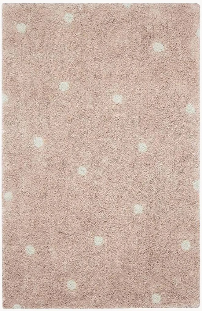 Wasbaar katoenen kindervloerkleed met lage pool Mini Dot, handgemaakt