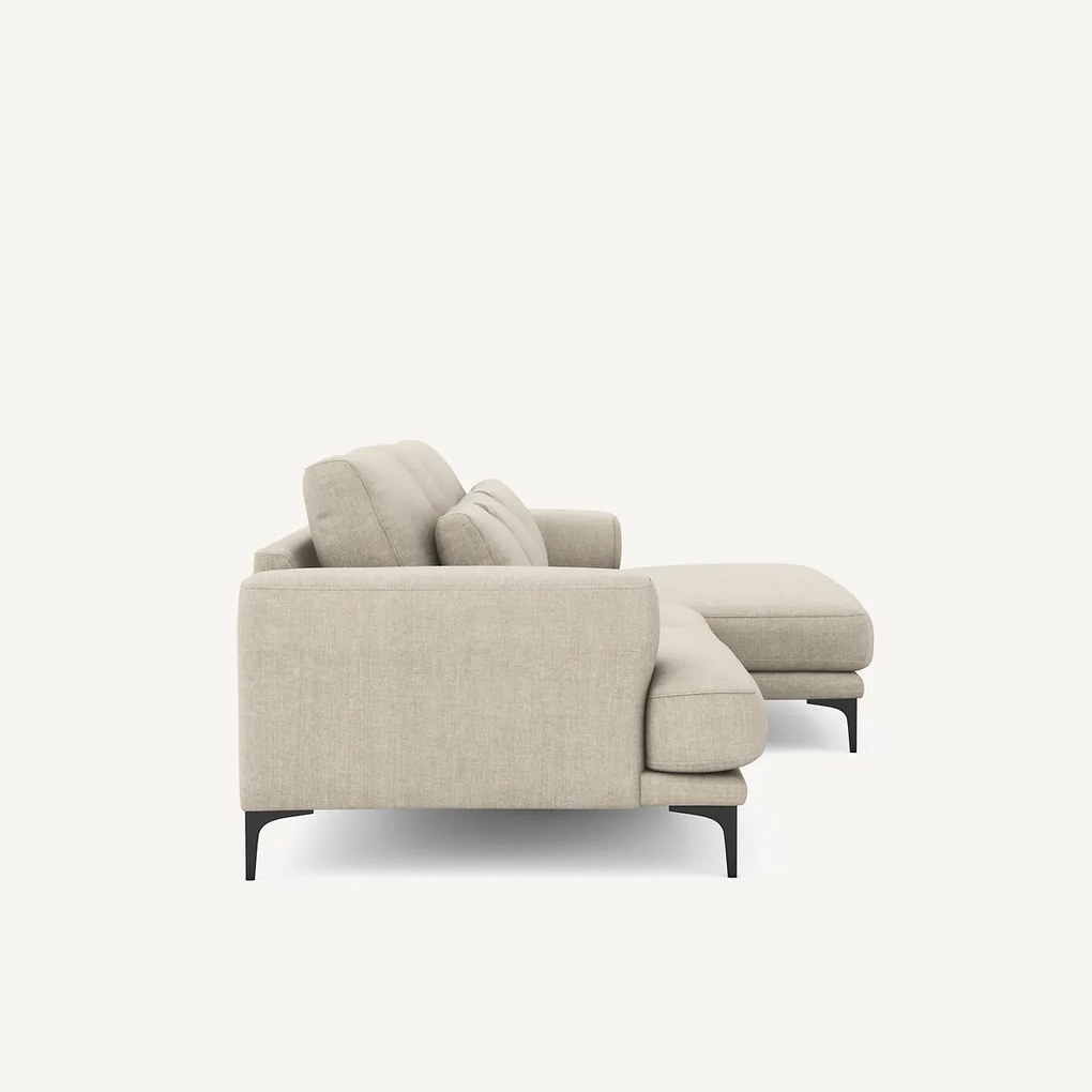 XL hoekbank rechts van katoen en linnen, MARSILE