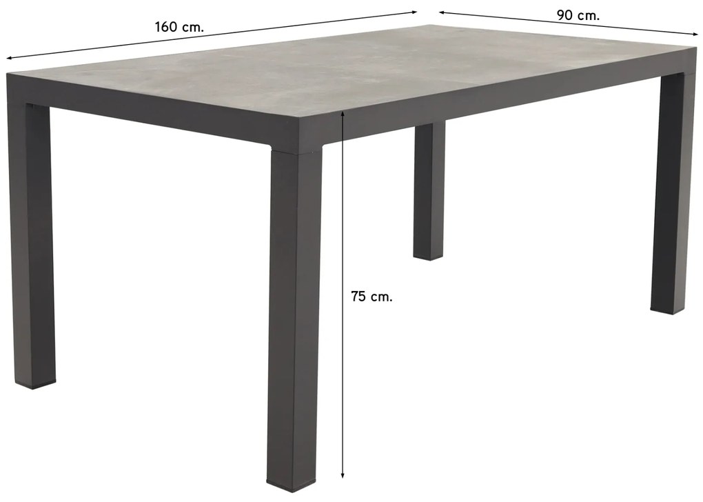 Hartman Valentino/President 160 cm. verstelbare tuinset - 5-delig