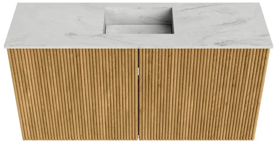 Mondiaz Joya DLux 80cm toiletmeubel oak met wastafel faye midden 1 kraangat opalo