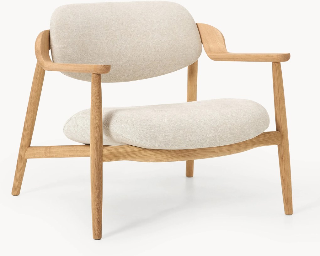 Loungefauteuil Rae van eikenhout