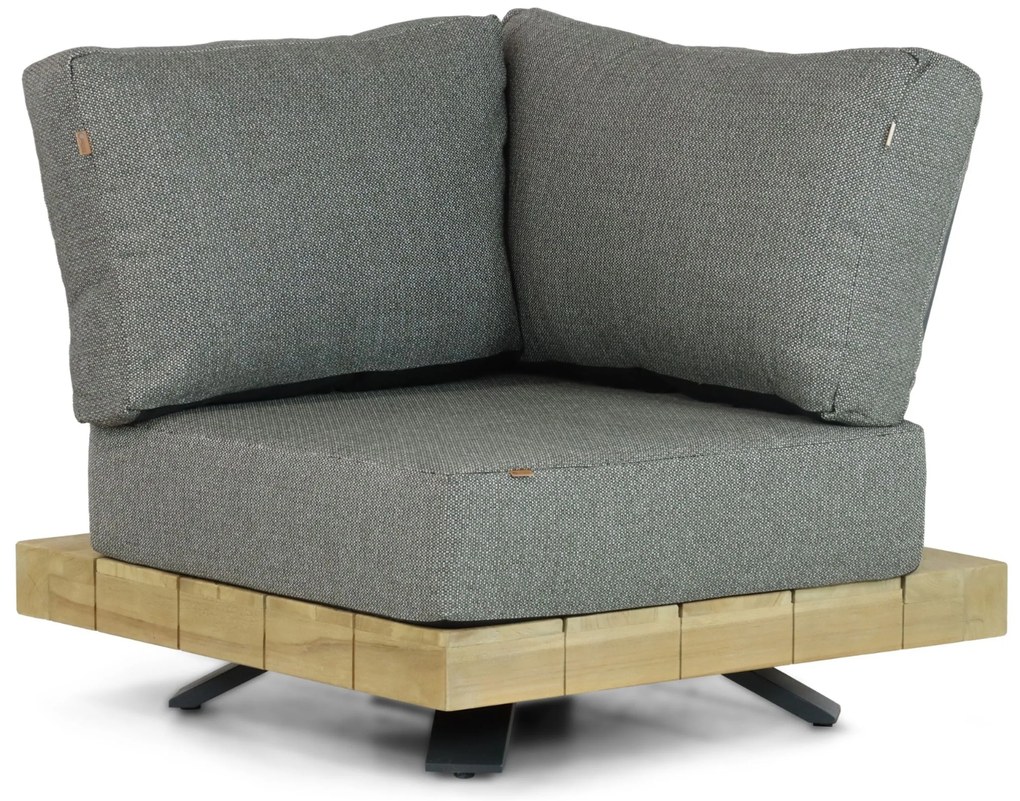 Hoek loungeset 5 personen Teak Old teak greywash Santika Furniture Santika