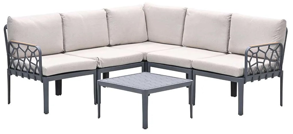 Garden Impressions Hareno loungeset 6-delig - antraciet