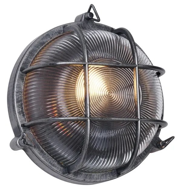 Buiten wandlamp zilver rond IP44 - Noutica