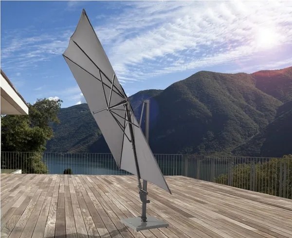 4 Seasons Outdoor Horizon Premium Parasol Taupe 300 x 300 cm Parasol   taupe weerbestendig