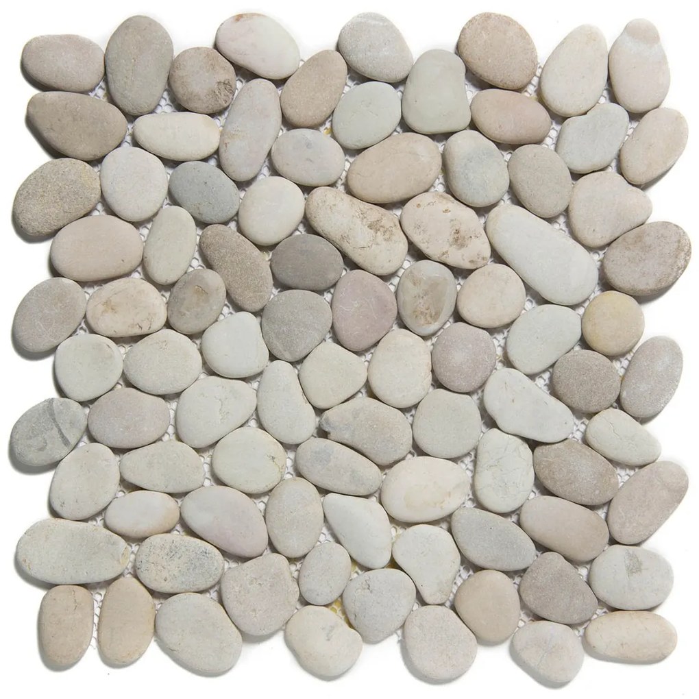 The Mosaic Factory Natural Stone riviersteen mozaïek tegels 31x30 tan