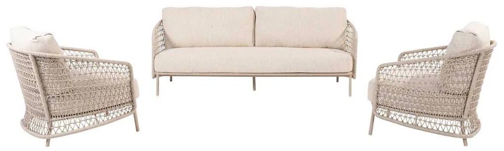 4 Seasons Outdoor Puccini loungeset 3-delig - latte